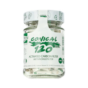 Filtry Purize z aktywnym węglem XTRA Slim CONICAL słoik 120 szt.